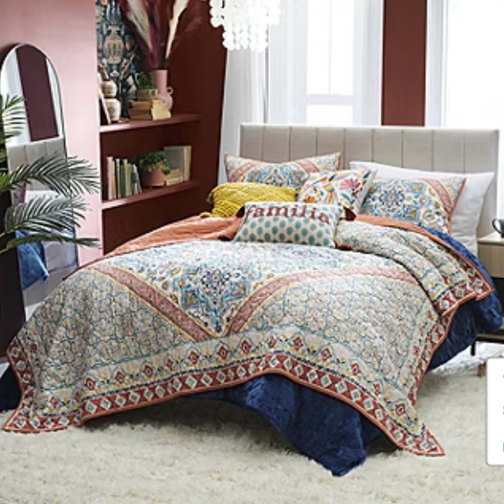 Second One of two AVAILABLE! Twin X/XL quilt set, Distant Lands - Picture 3 of 6